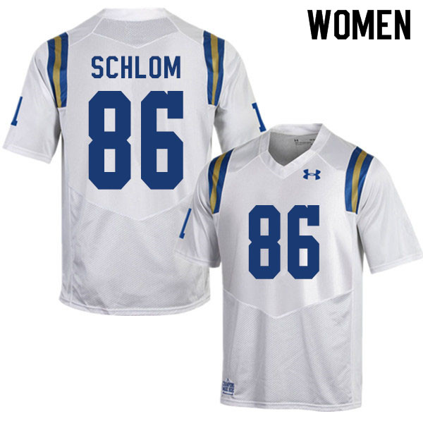 Women #86 Bradley Schlom UCLA Bruins College Football Jerseys Sale-White